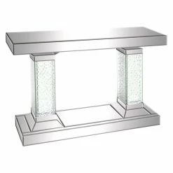 Buy 💯 Contemporary & Modern Console Tables DecMode Crystal Pedestal Rectangular Console Table 🛒