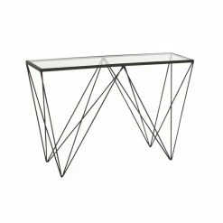 Best Pirce 🥰 Contemporary & Modern Console Tables DecMode Rectangle Glass Top Console Table 🔔