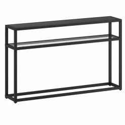 Budget ๐ Contemporary & Modern Console Tables !nspire Contemporary Metal And Glass And MDF 1 Shelf Console Table ๐