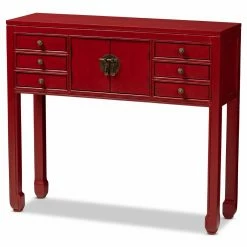 Coupon ❤️ Global & Old World Style Console Tables Baxton Studio Melodie Classic And Antique 6 Drawer Console Table 😉