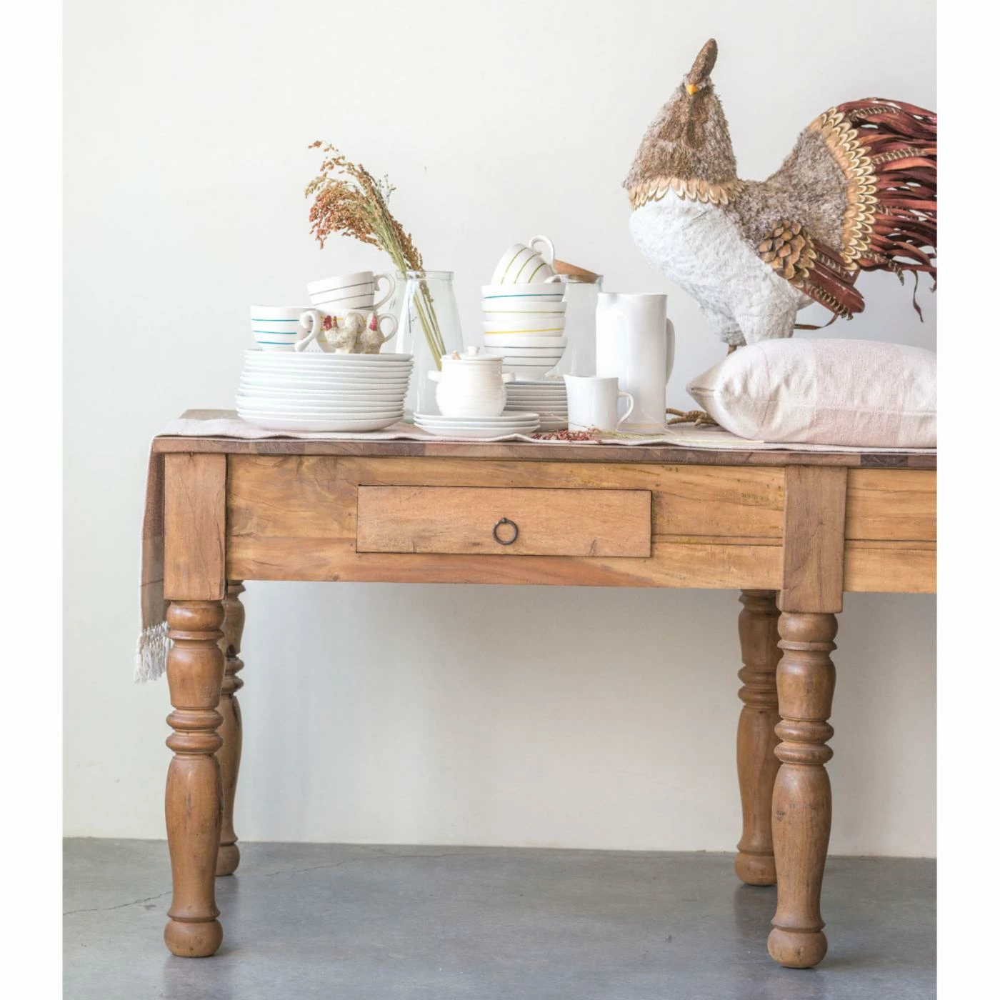 Coupon 🔥 Farmhouse & Cottage Style Console Tables 3R Studios Traditional 2 Drawer Reclaimed Wood Console Table ⌛ - Image 5
