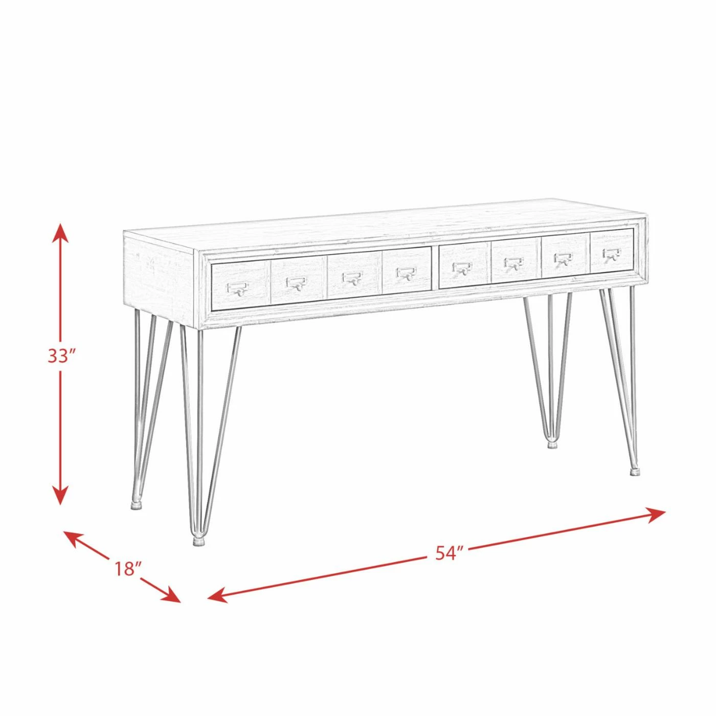 Promo π Mid-Century Modern Console Tables Picket House Furnishings Tanner Sofa Table π - Image 5