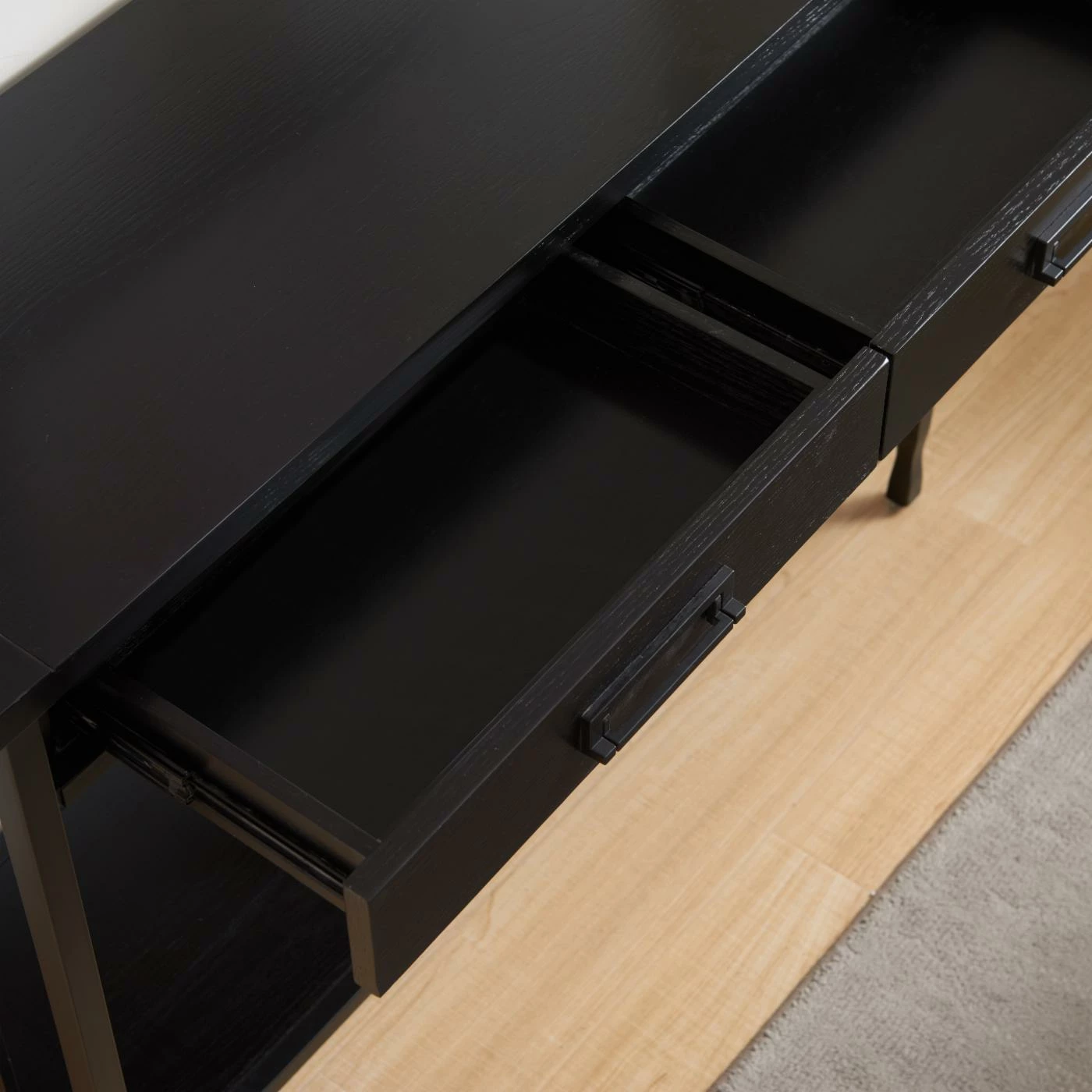 Promo ๐ Contemporary & Modern Console Tables Leick Home Ironcraft Two Drawer Console Table With Shelf - Black Wash ๐ - Image 5