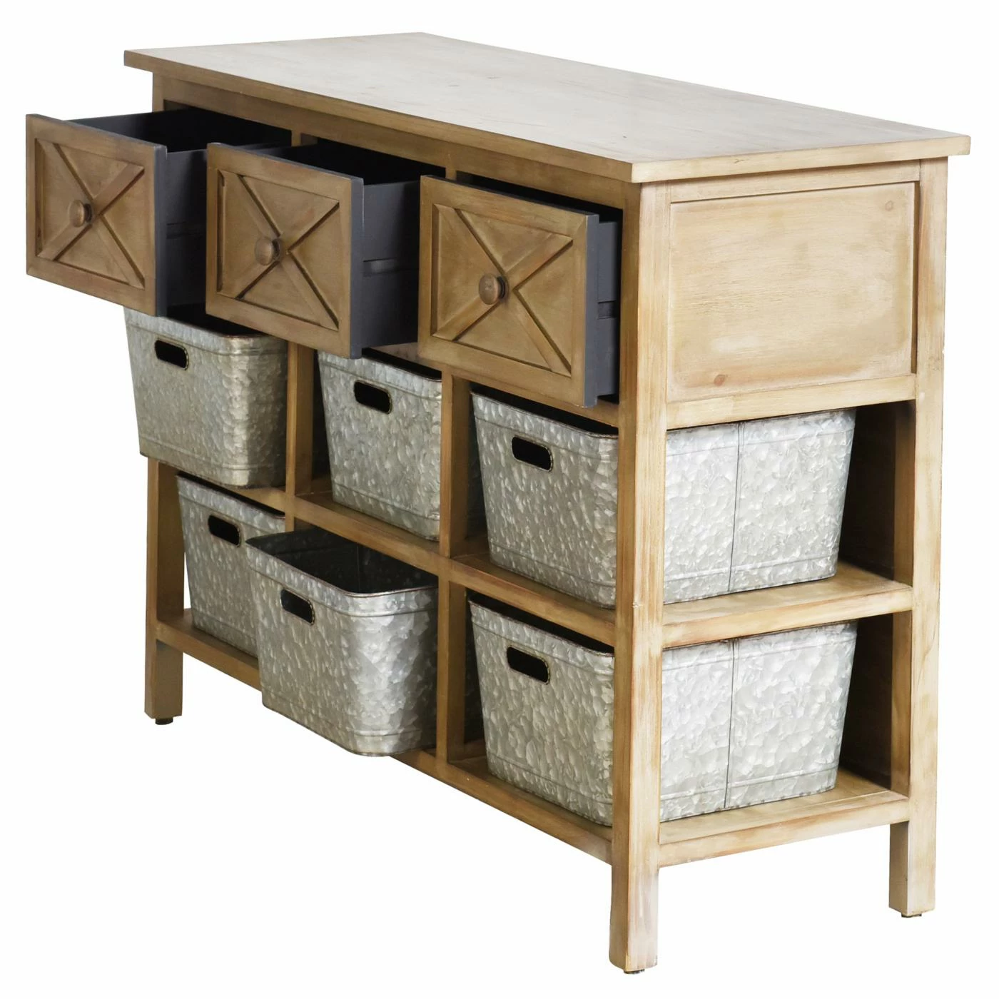 Cheap π― Farmhouse & Cottage Style Console Tables StyleCraft 3 Drawer Wooden Console Table π₯ - Image 5