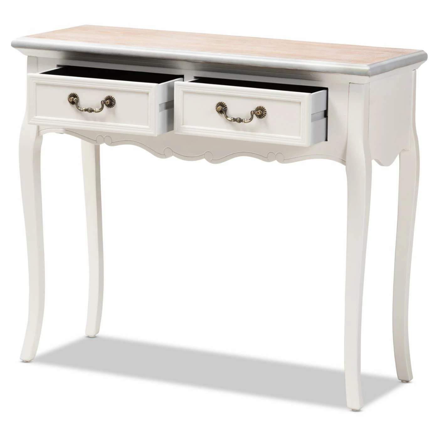 Top 10 ๐ฅ Farmhouse & Cottage Style Console Tables Baxton Studio Capucine French Country Cottage 2 Drawer Console Table ๐ - Image 5